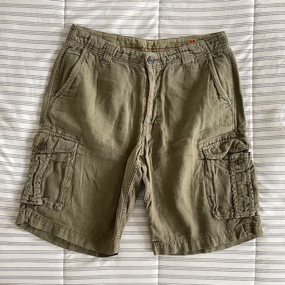 ( 3 for 25$ ) Men' CARGOT SHORTS 100% LINEM size 31+